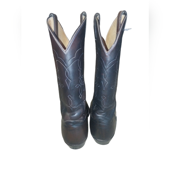 Justin Cowboy Boots Brown Leather Mens 8 Western Rockabilly Rodeo 5513 W… - Picture 2 of 8